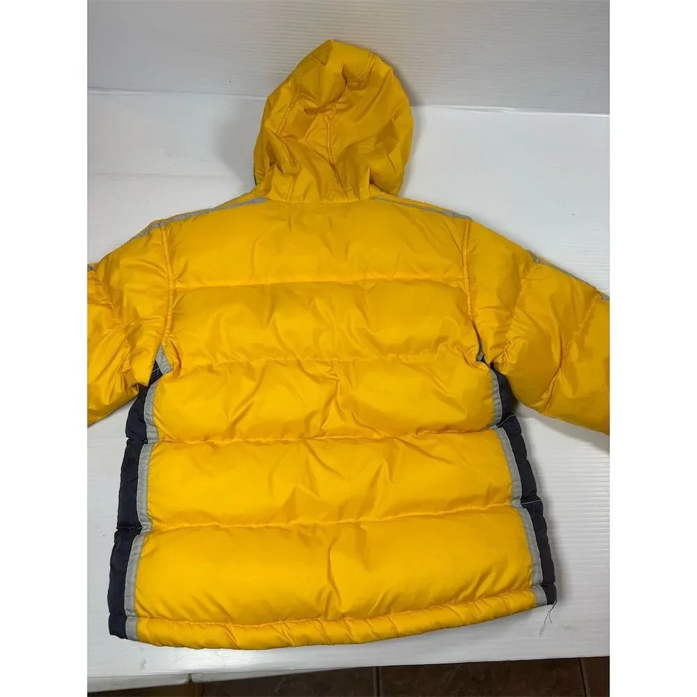 I‎ Madison Kids Yellow Hooded Puffer Jacket with Fleece Lining
